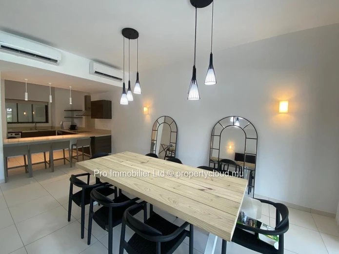 Ground floor apartment FOR SALE, fully furnished and located in a secure compound at Ki Residence Pereybere.