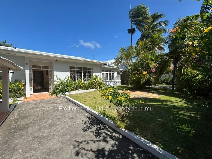 Exceptional Beachfront Property for Sale ,Two Homes Facing the Sea at Grand Gaube.