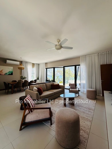 Stunning Beachfront Furnished Penthouse for Rent at Belle Mare.