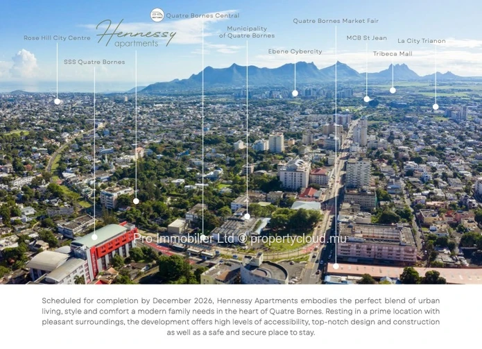 Treat yourself to the ultimate in elevated urban residential living with Hennessy Apartments.Quatre-Bornes.
