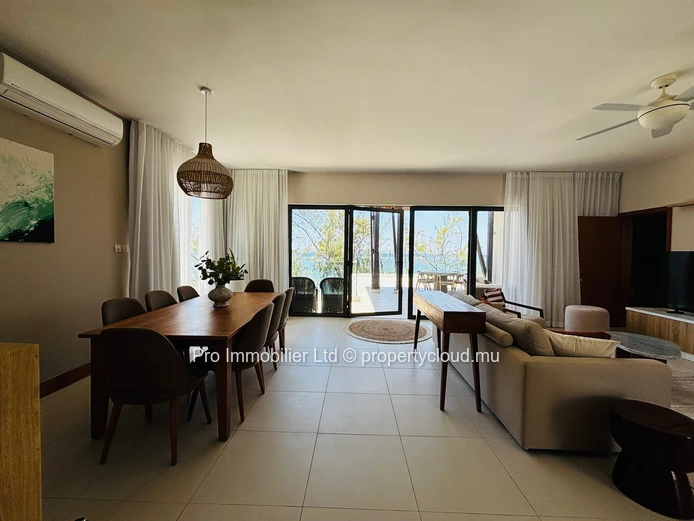 Stunning Beachfront Furnished Penthouse for Rent at Belle Mare.
